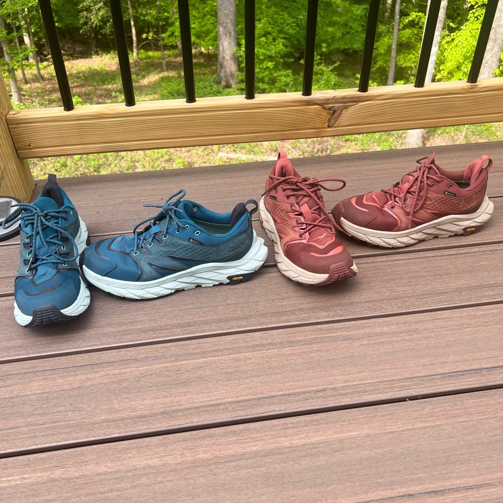 2 women's Hoka Anacapa GORETEX WATERPROOF Hiking shoes sz 8B - Picture 2 of 8